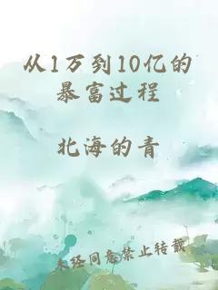 从1万到10亿的暴富过程