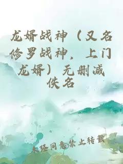 龙婿战神（又名修罗战神，上门龙婿）无删减